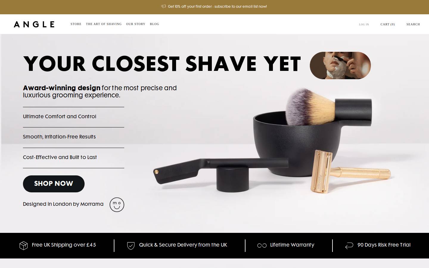 anglerazor.com homepage screenshot