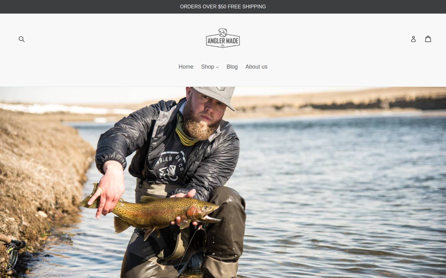 anglermade.com homepage screenshot