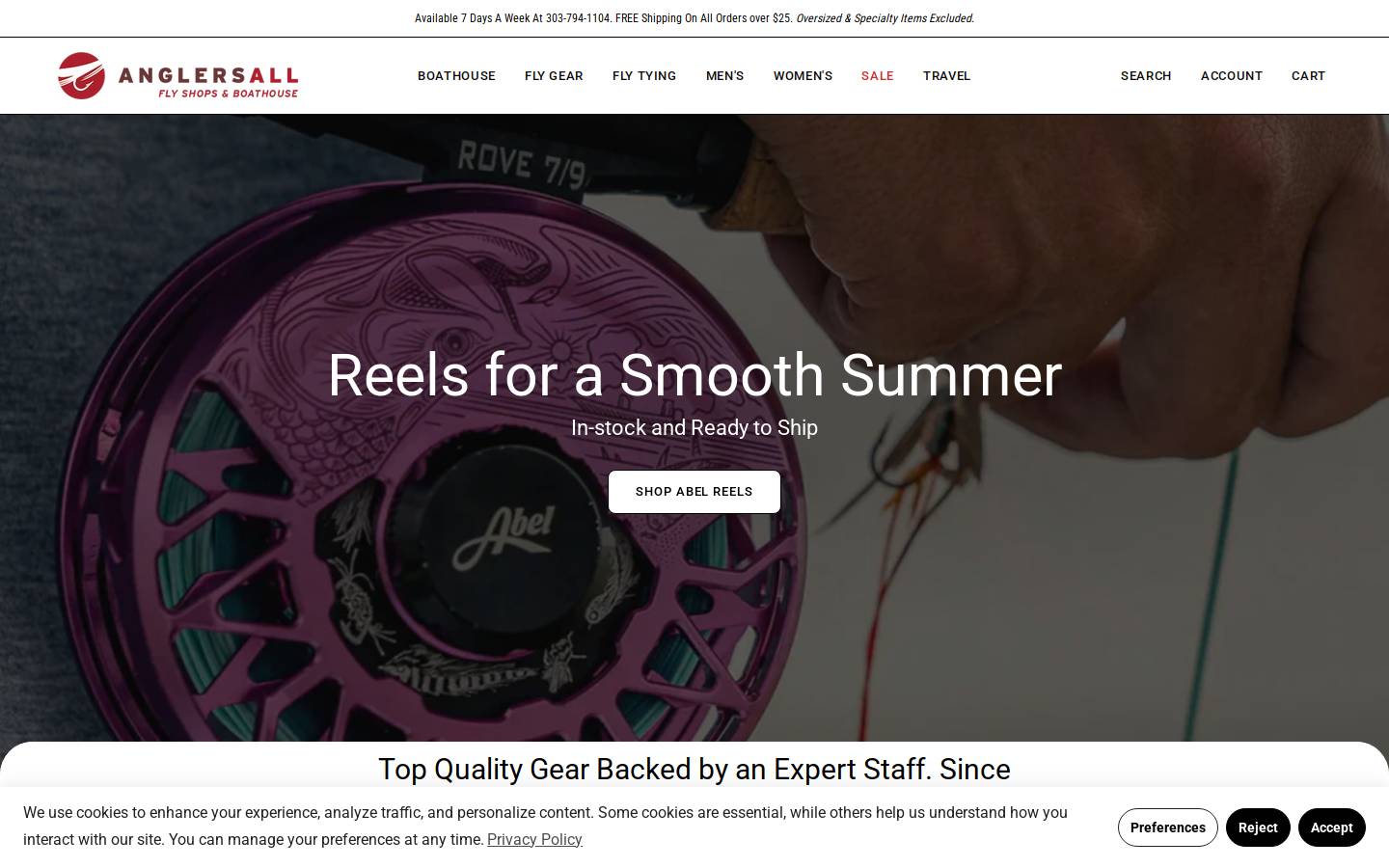 Angler's All homepage screenshot
