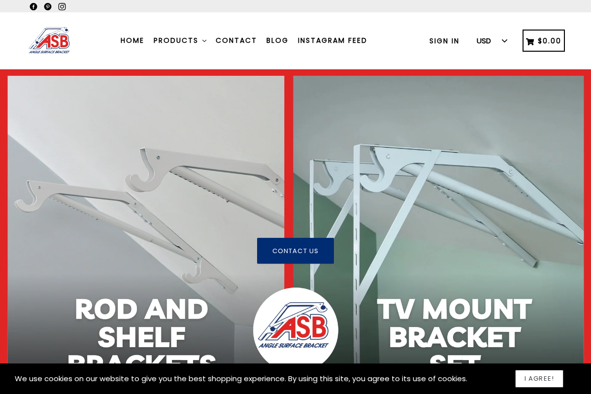 Angle Surface Bracket homepage screenshot