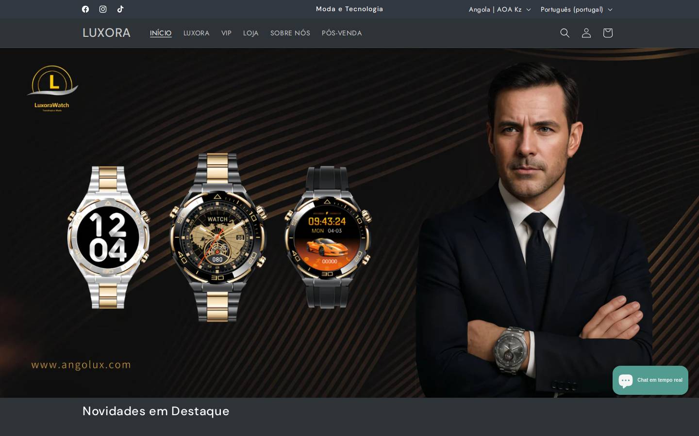 angolux.com homepage screenshot