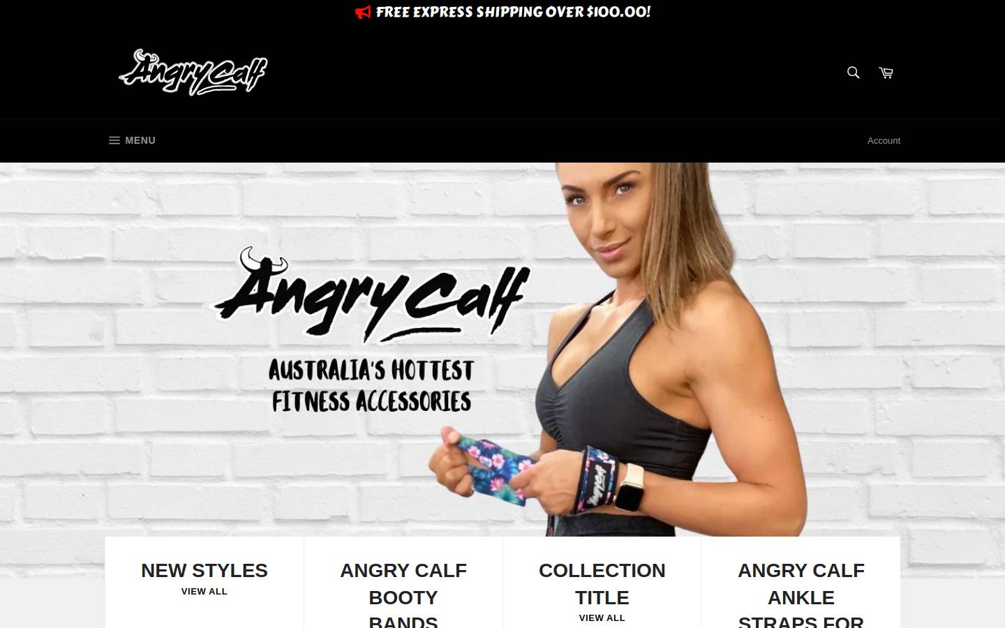 angrycalf.com.au homepage screenshot