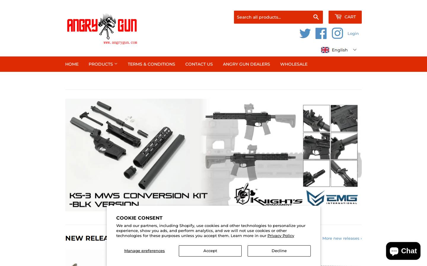 angrygun.com homepage screenshot