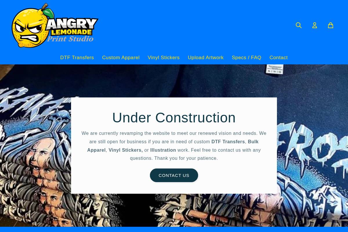 angrylemonade.net homepage screenshot