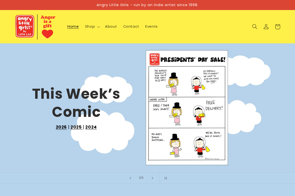 Angry Little Girls homepage screenshot