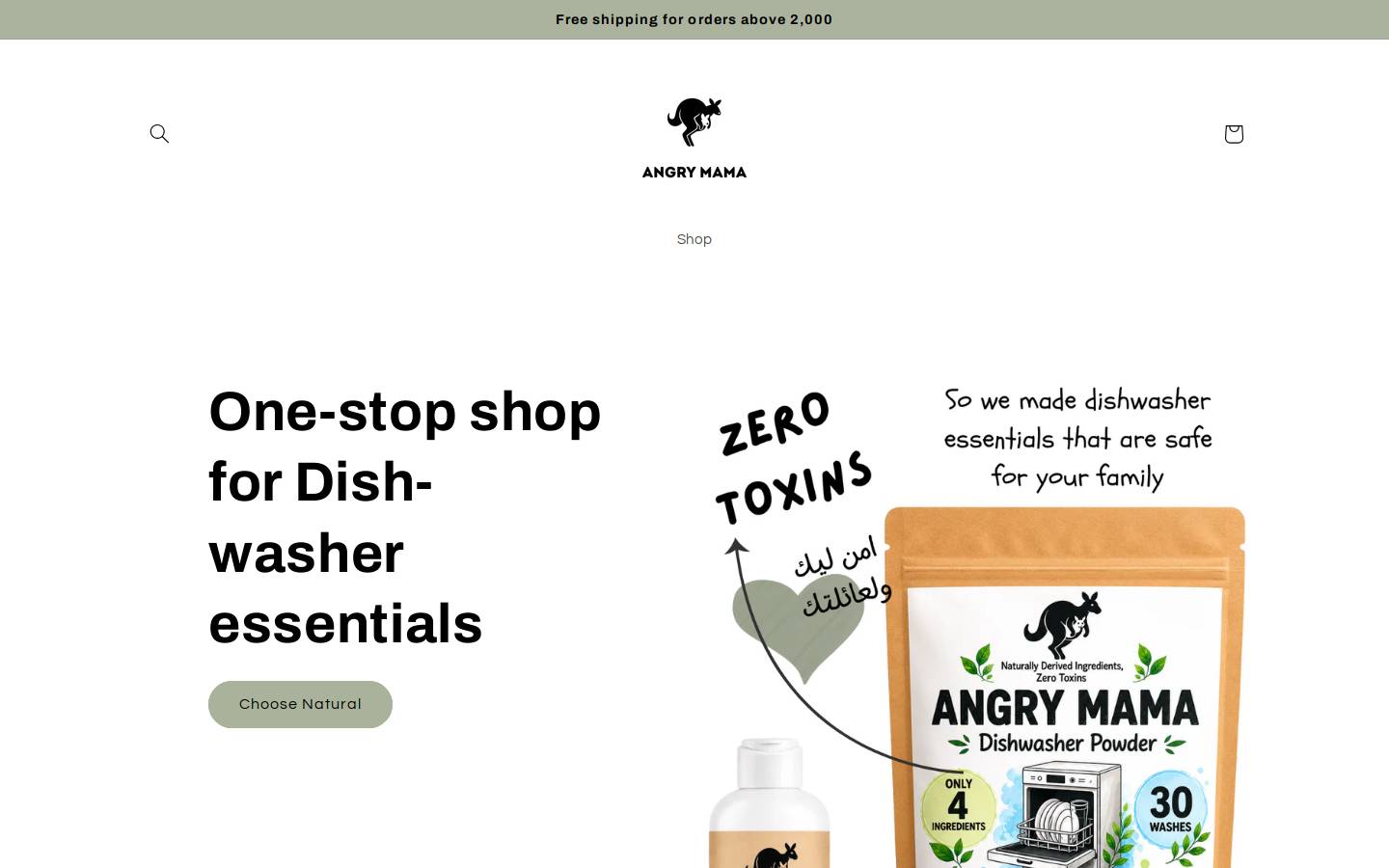 angrymama.shop homepage screenshot