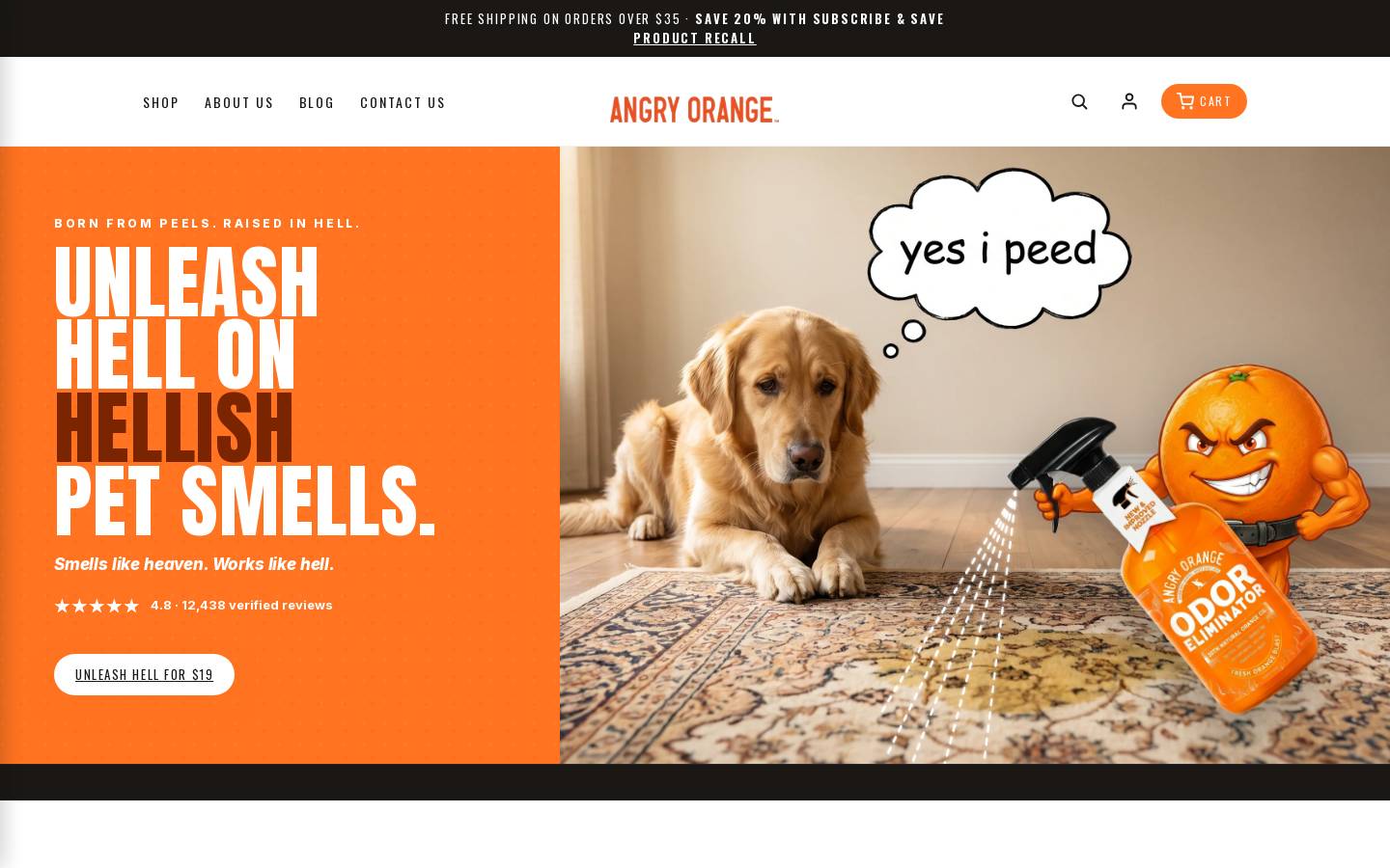 angryorange.com homepage screenshot
