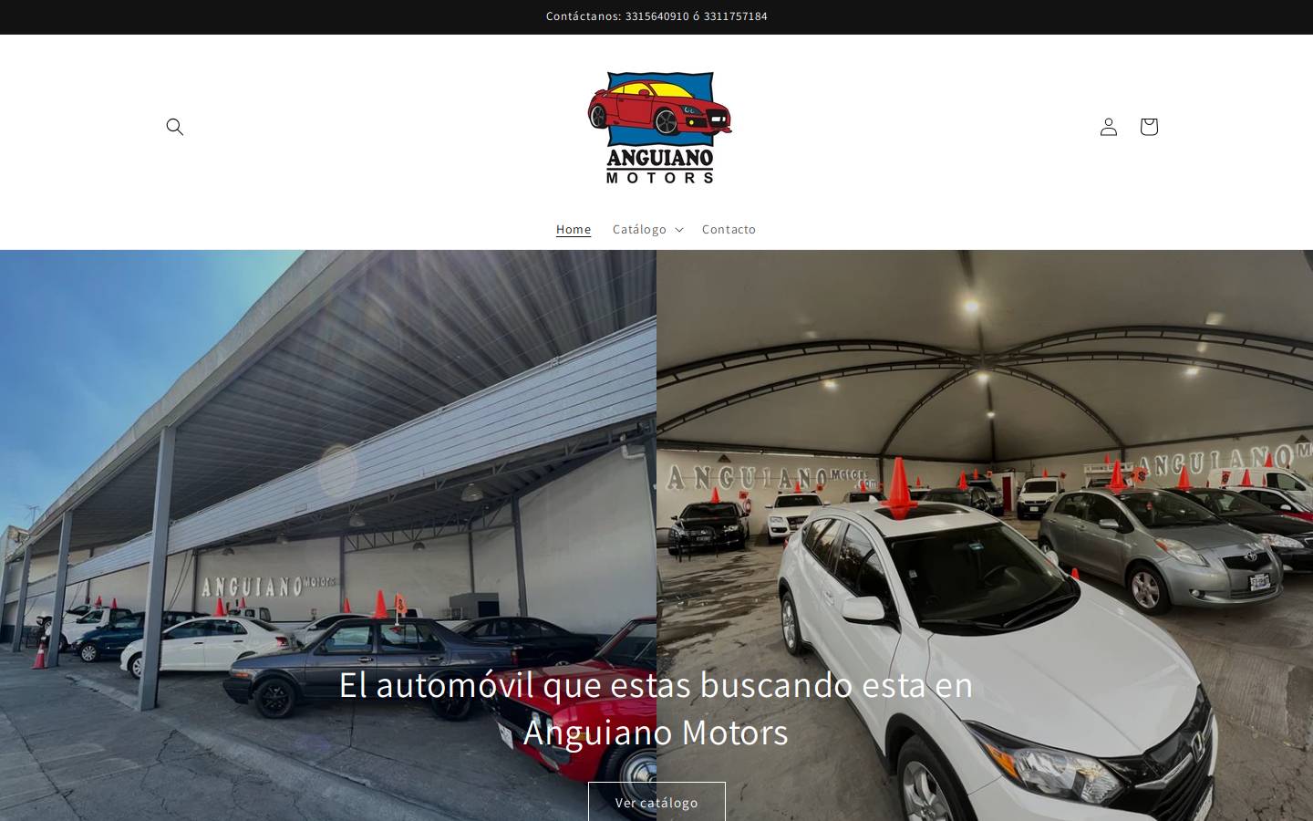 anguianomotors.com homepage screenshot