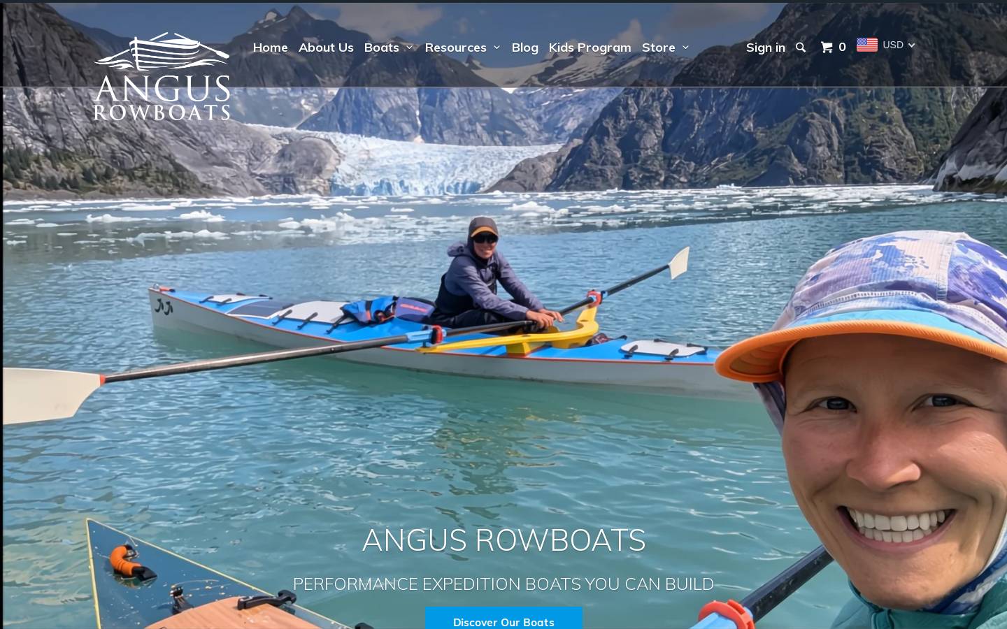 angusrowboats.com homepage screenshot