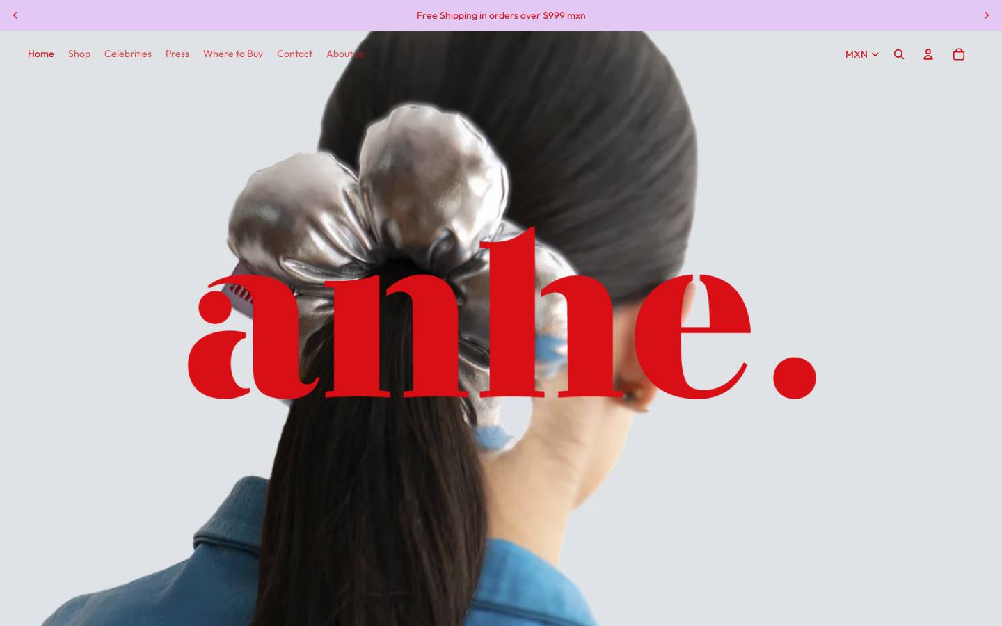 anhe.mx homepage screenshot