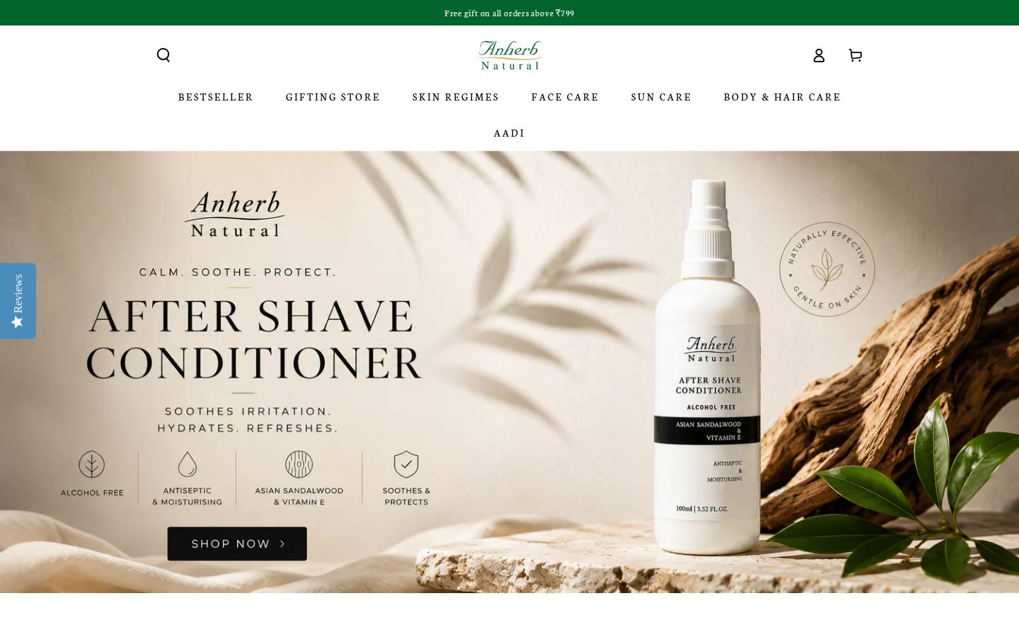 anherb.com homepage screenshot