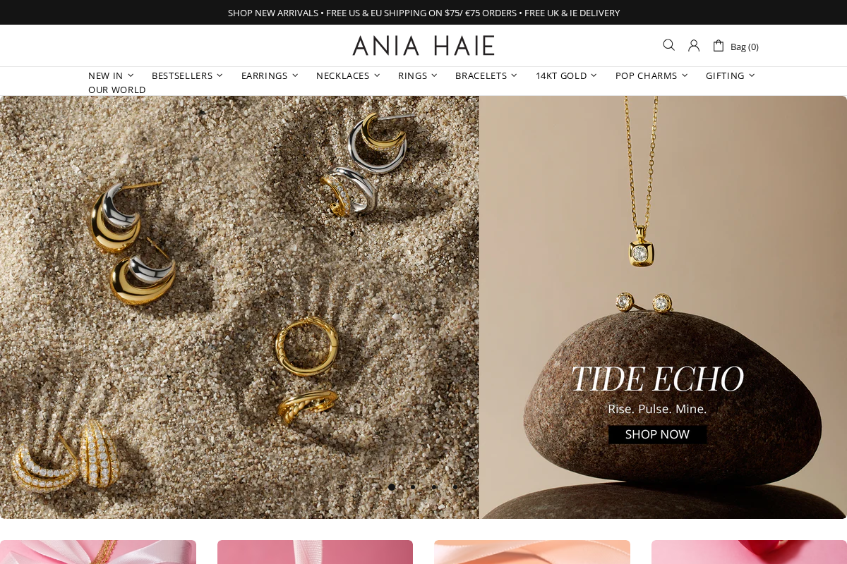 Ania Haie homepage screenshot