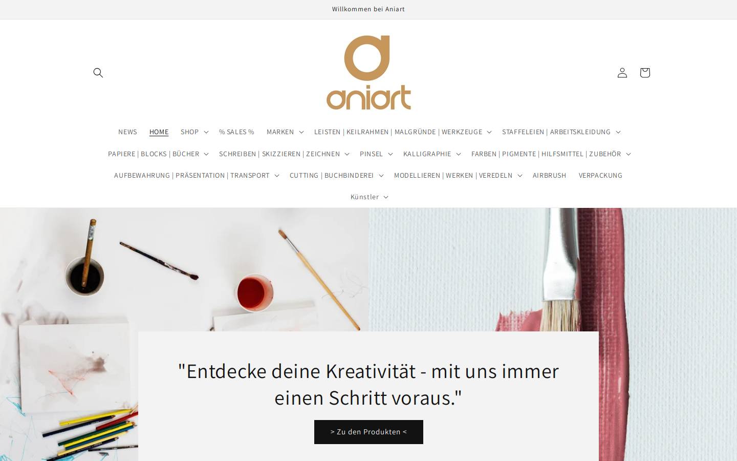 aniart.org homepage screenshot