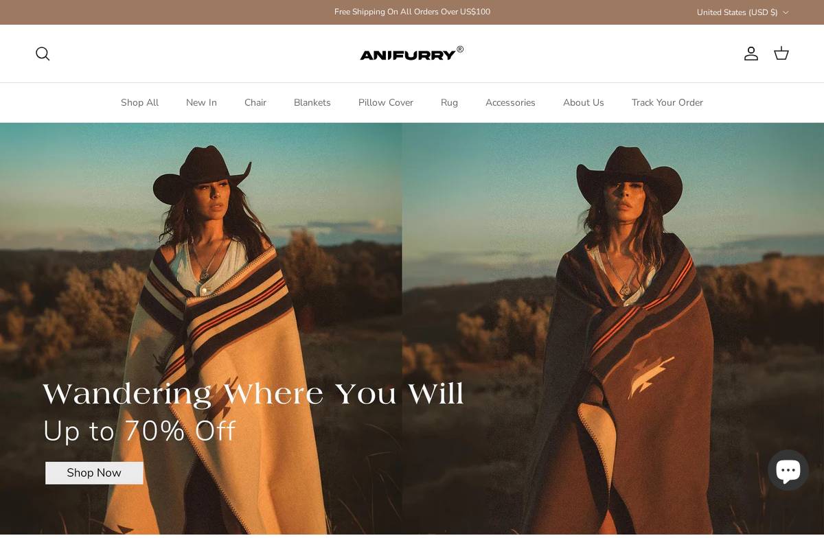 Anifurry homepage screenshot