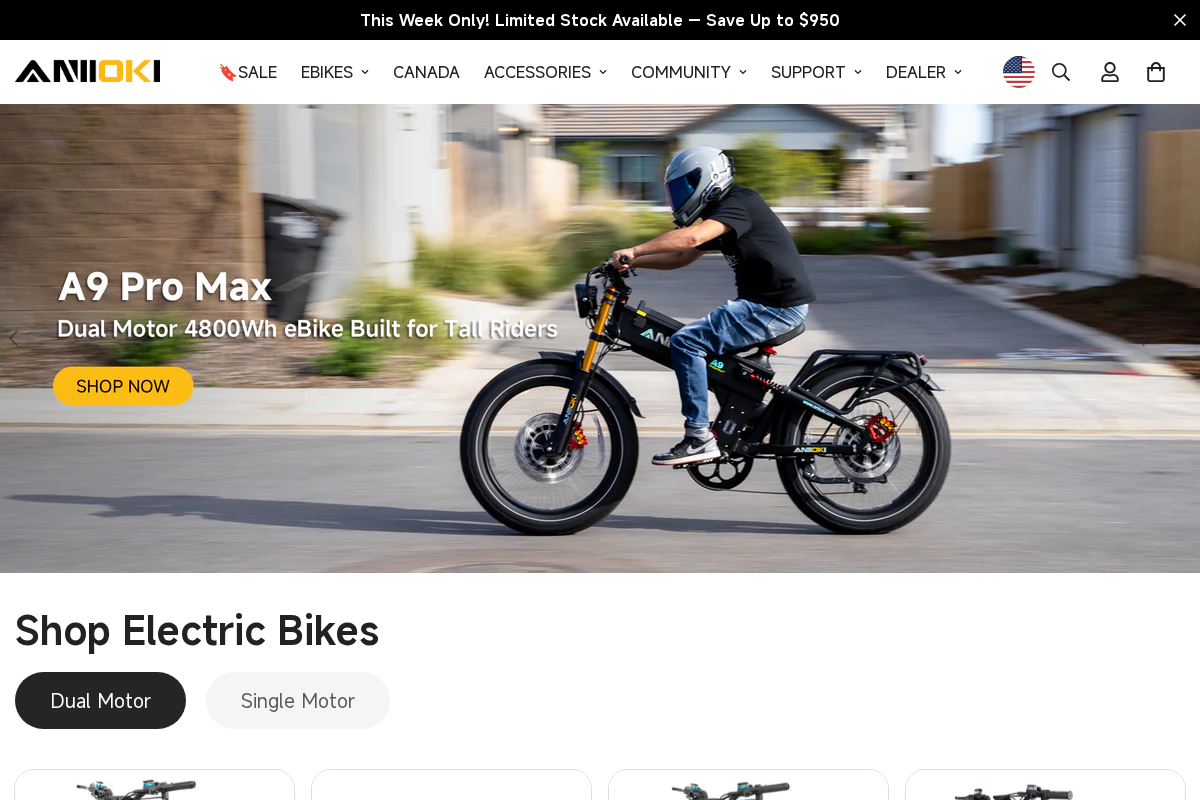 Aniioki homepage screenshot