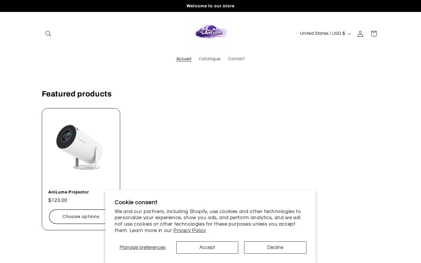 anilume.com homepage screenshot