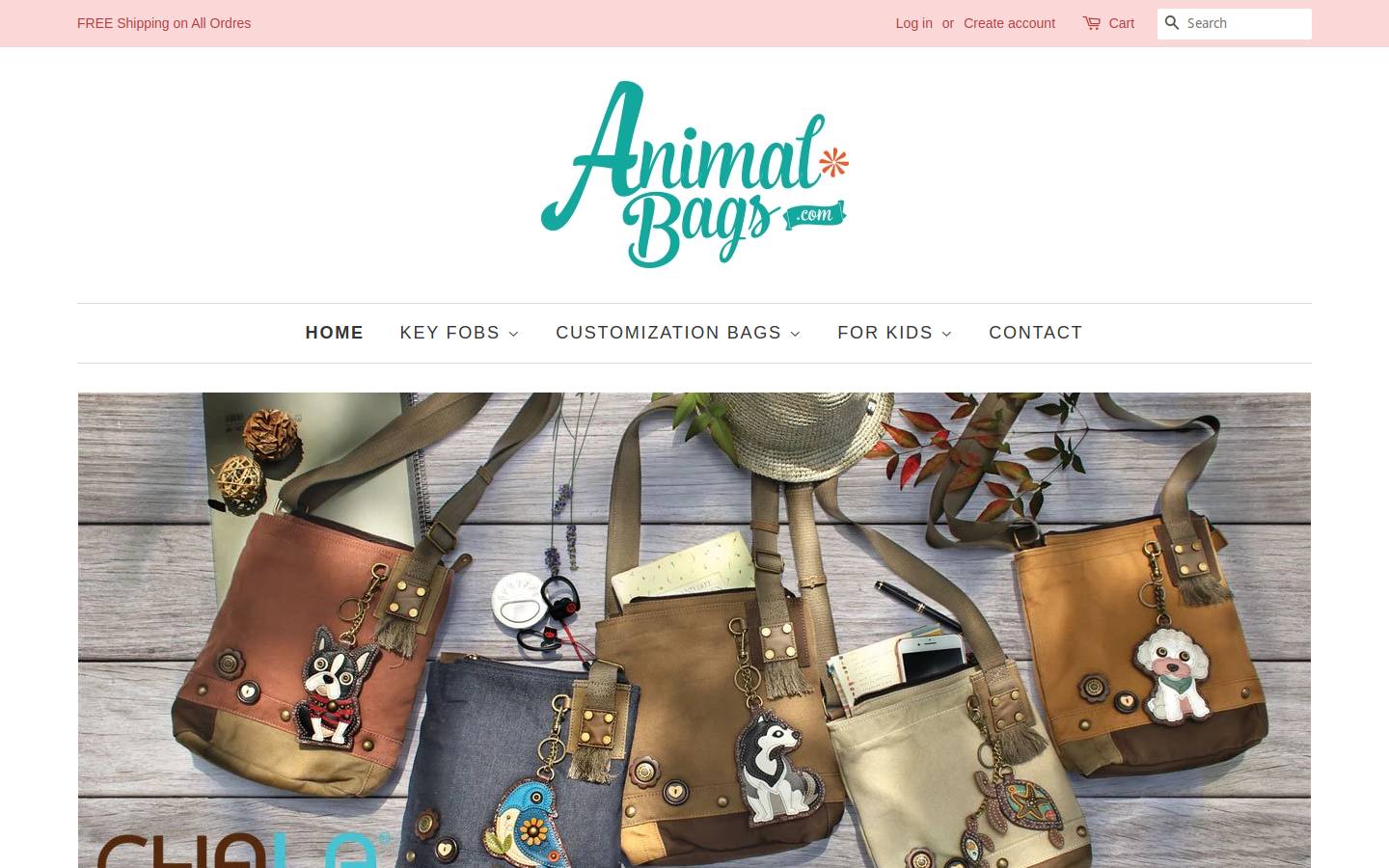 animal-bags.com homepage screenshot