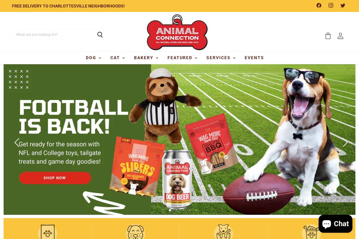 animalconnectionva.com homepage screenshot