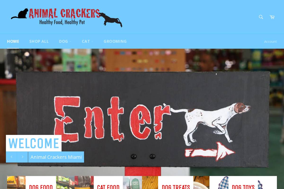 animalcrackersdelivers.com homepage screenshot