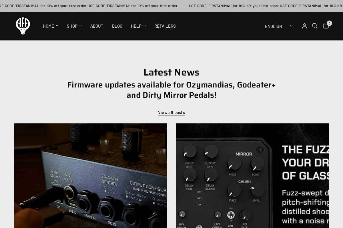 animalfactoryamps.com homepage screenshot