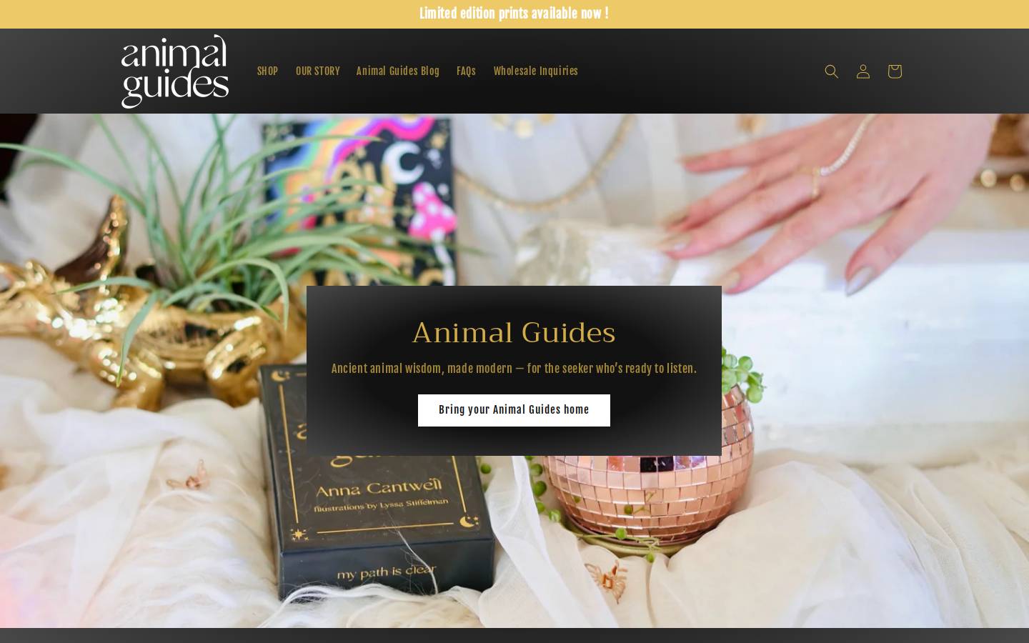 animalguides.co homepage screenshot