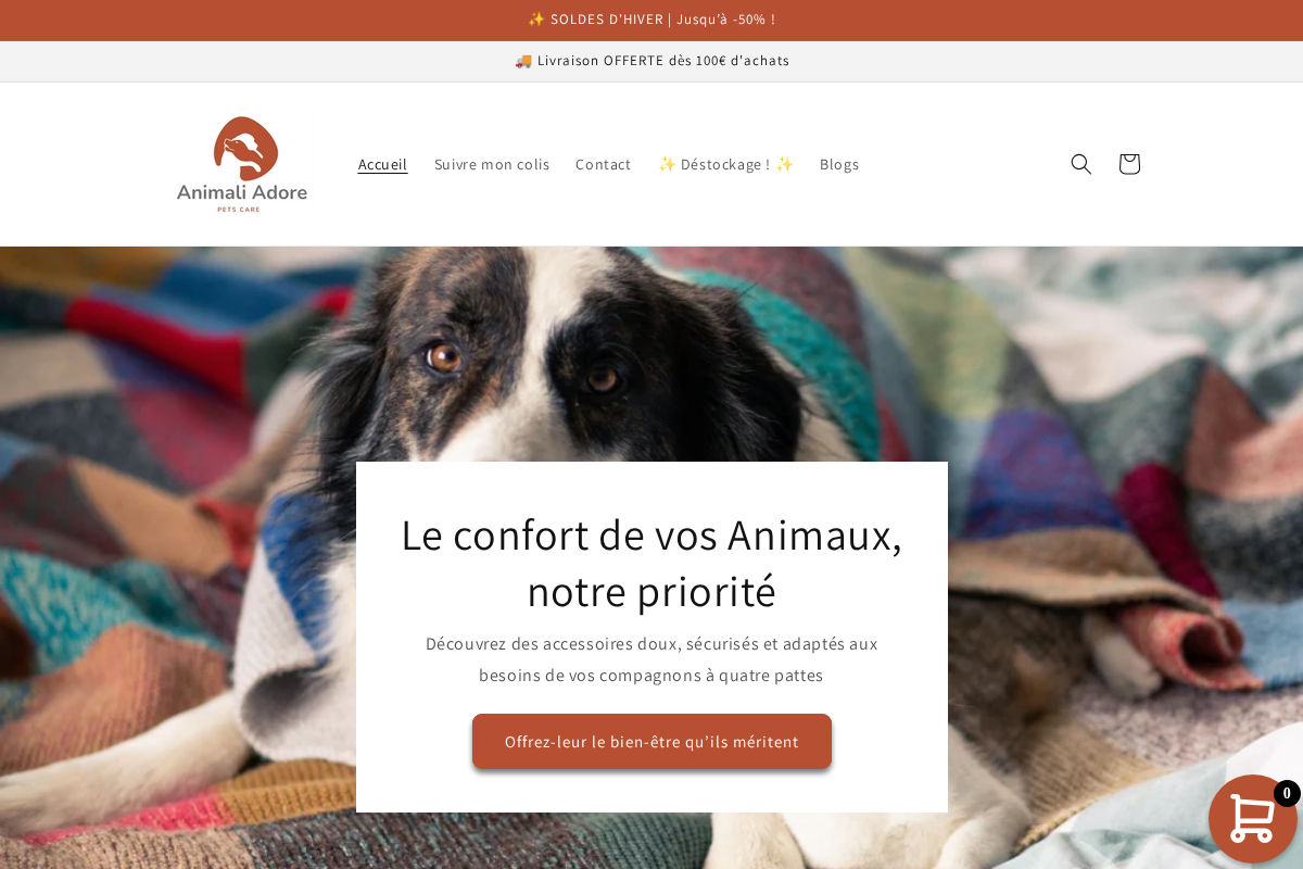 AnimaliAdore homepage screenshot