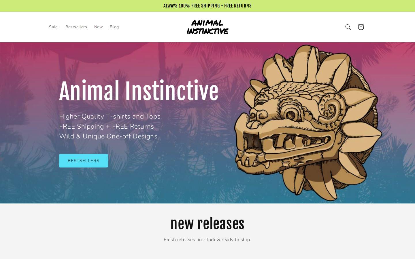 animalinstinctive.com homepage screenshot
