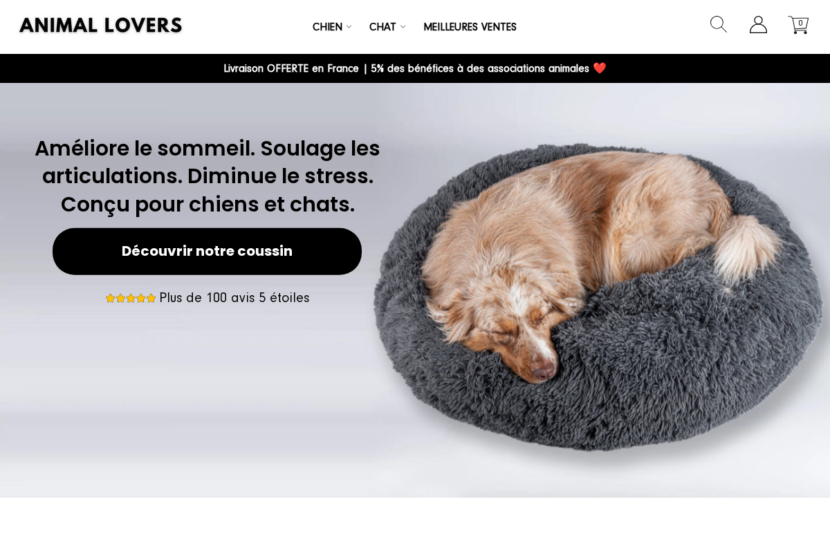 Animal Lovers homepage screenshot