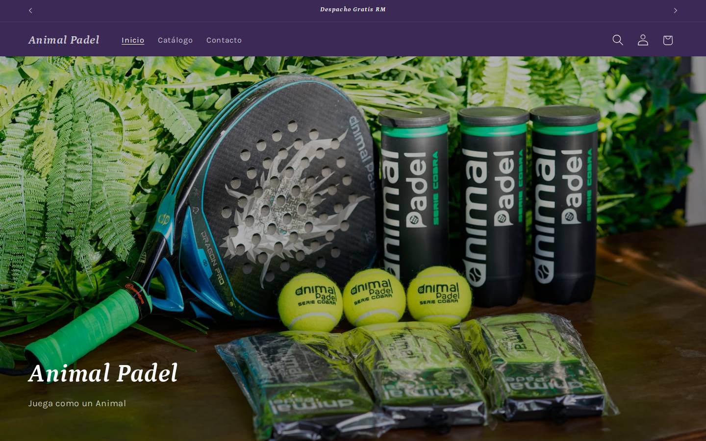 animalpadel.cl homepage screenshot
