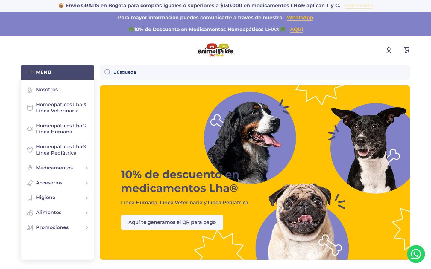 animalpridepetstore.com homepage screenshot