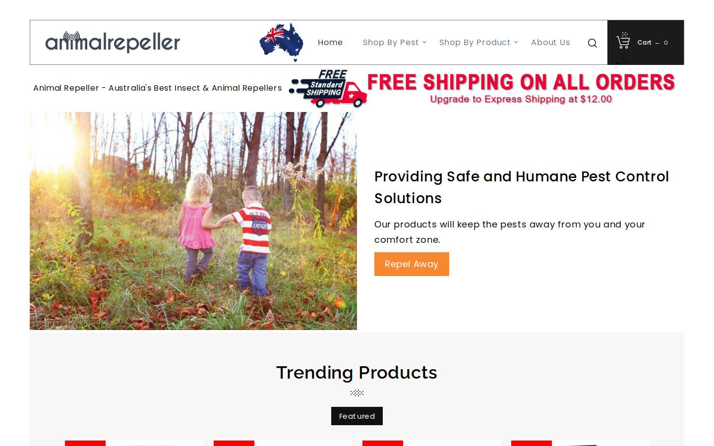 animalrepeller.com.au homepage screenshot