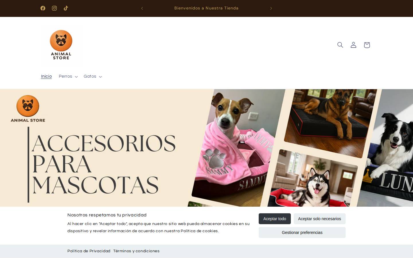 animalstoremascotas.com homepage screenshot
