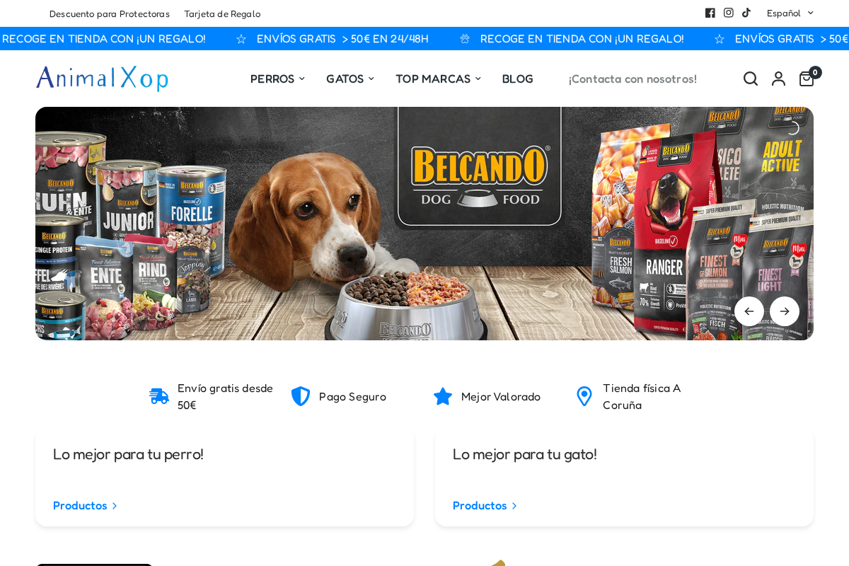 AnimalXop homepage screenshot