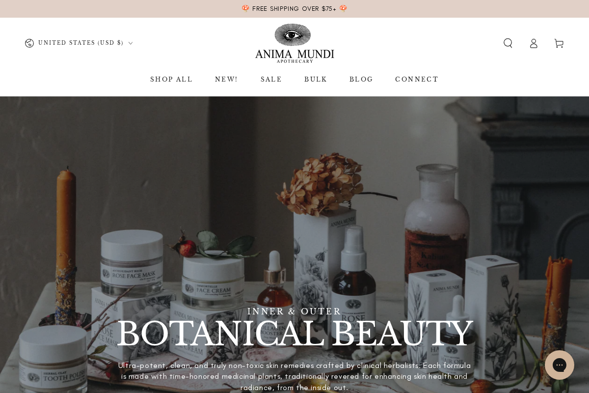 animamundiherbals.com homepage screenshot