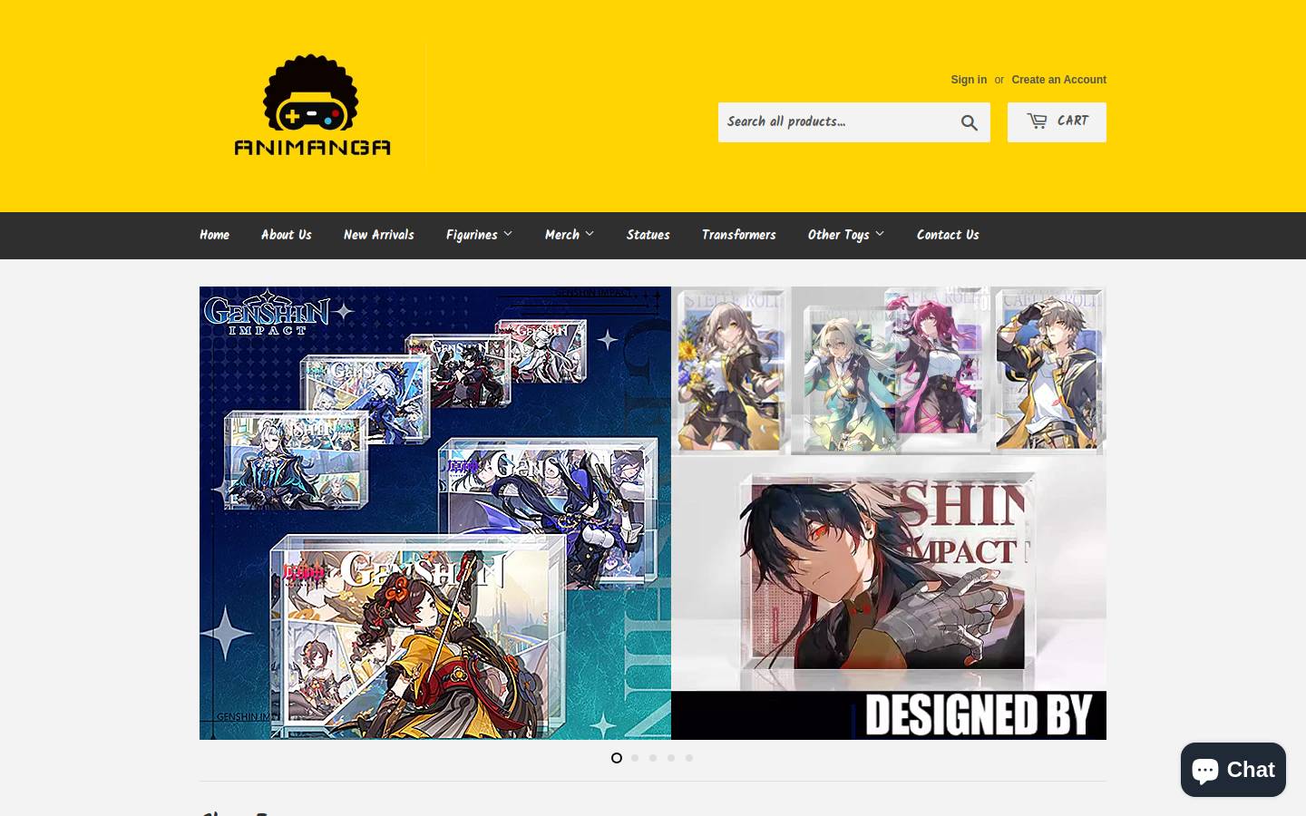 animanga.co.za homepage screenshot