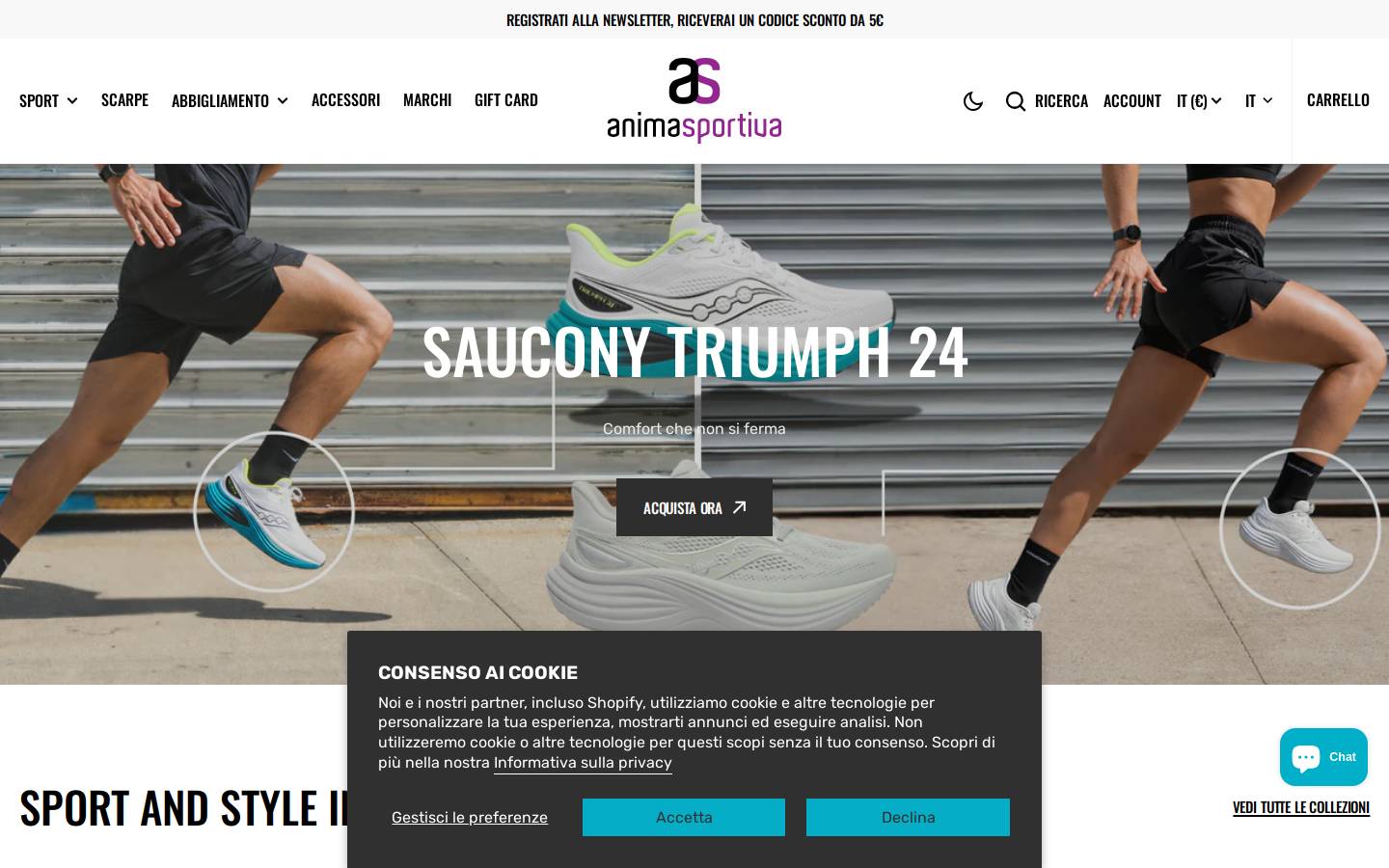 animasportiva homepage screenshot
