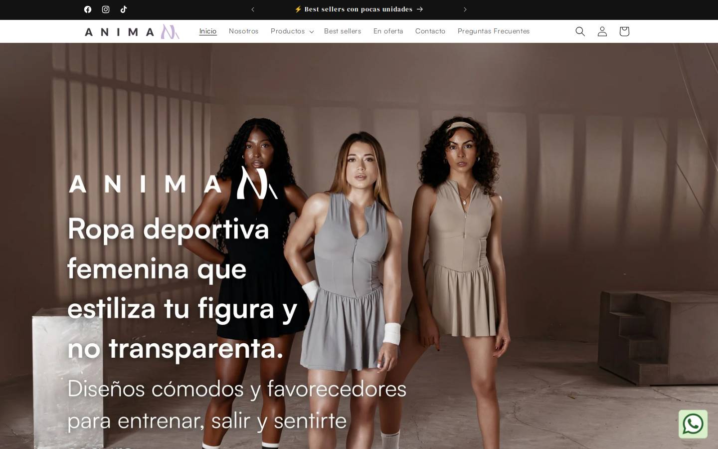 animastore.co homepage screenshot