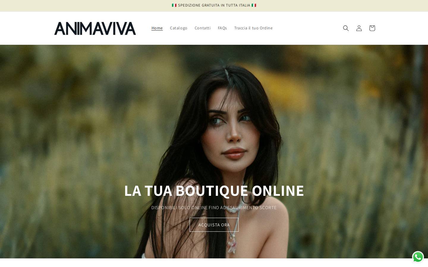 animavivastore.com homepage screenshot