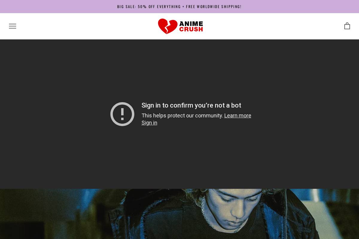 Anime Crush homepage screenshot