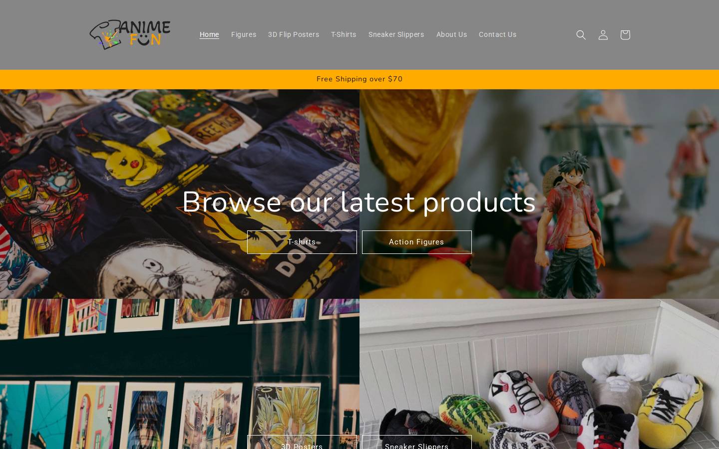 animefunz.com homepage screenshot