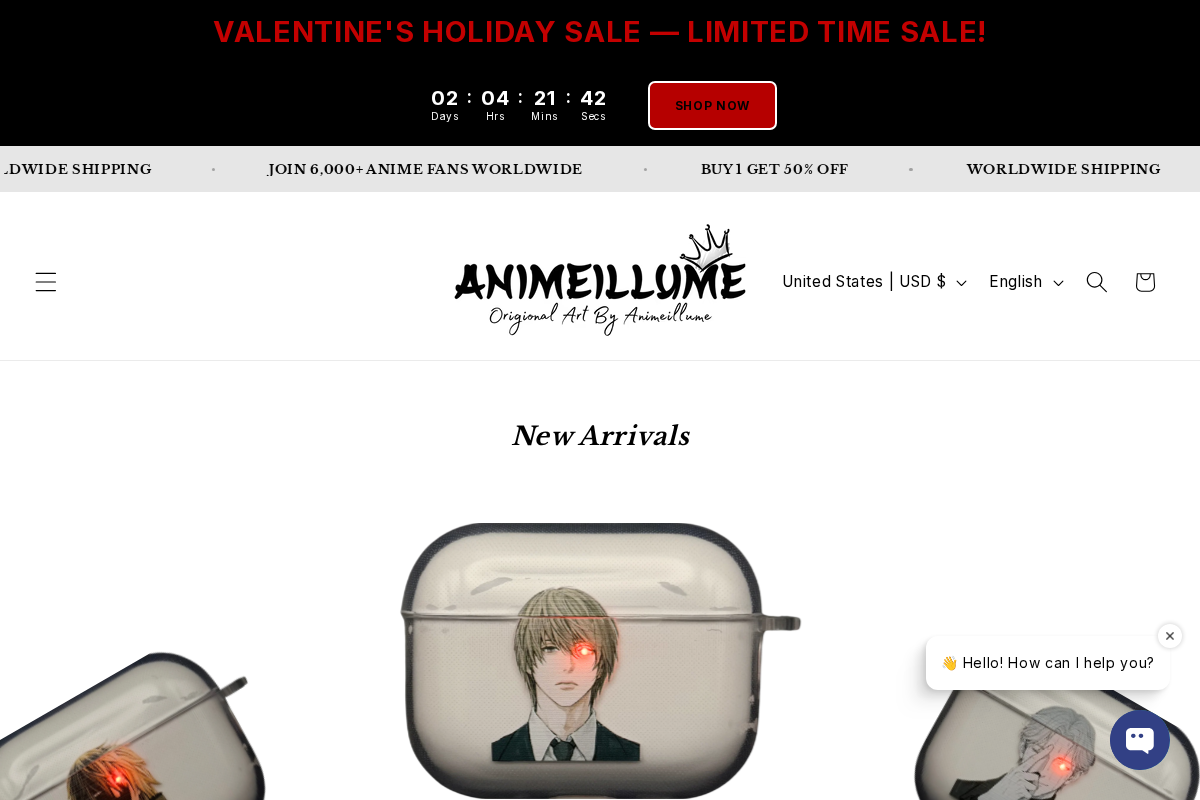 Animeillume homepage screenshot