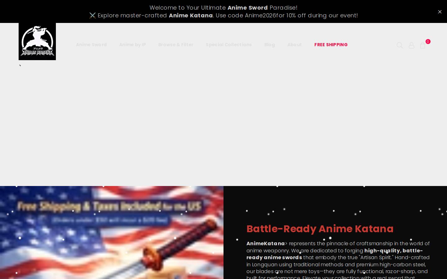 animekatana.com homepage screenshot