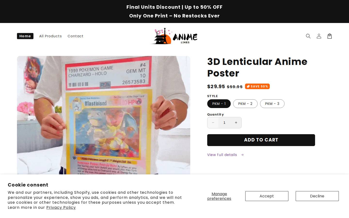 animelines.com homepage screenshot