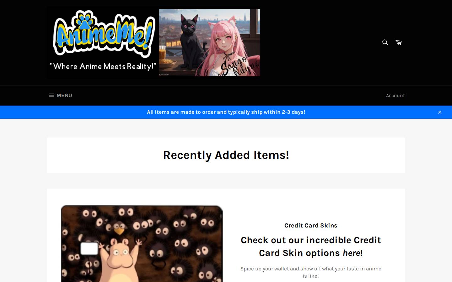 animemeetsreality.com homepage screenshot