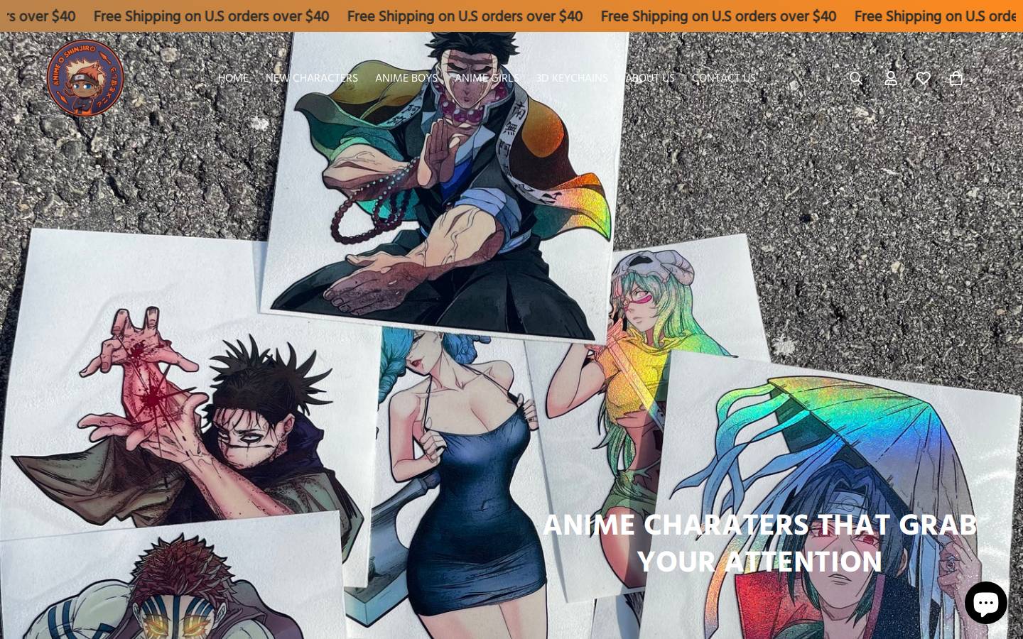 animeoshinjiro.com homepage screenshot