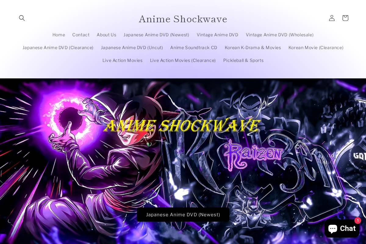 animeshockwave.net homepage screenshot
