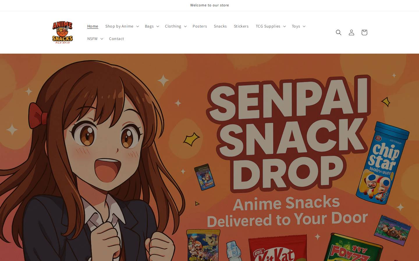 animesnacks.com homepage screenshot