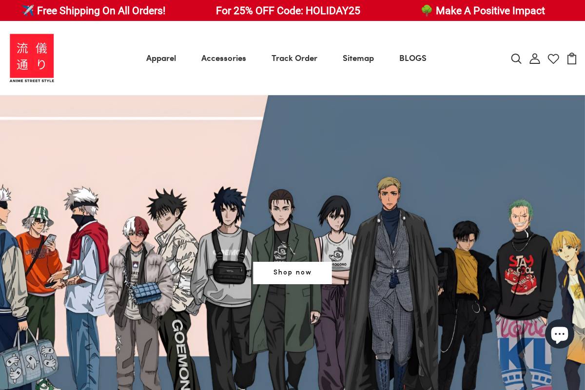Anime Street Style homepage screenshot