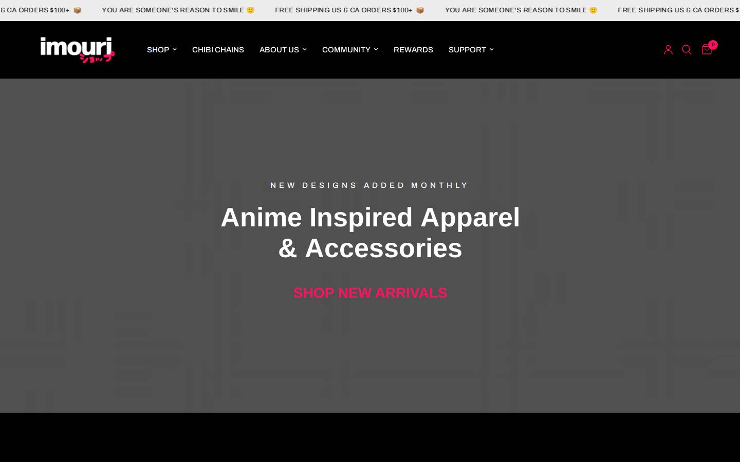 animestreetwear.com homepage screenshot