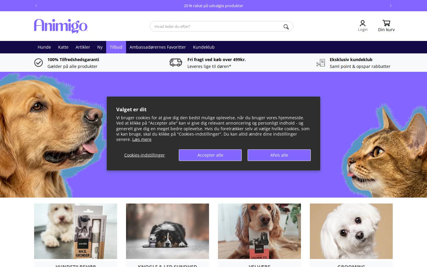 Animigo homepage screenshot